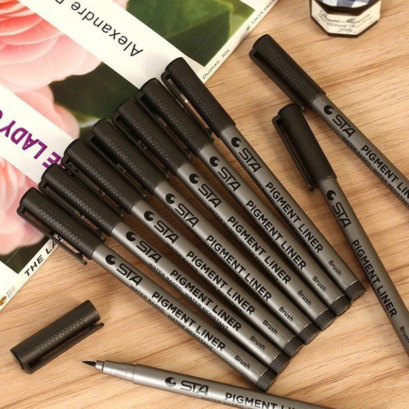 Art Markers Brush Pen Pigment Sketch Pens Art Supplies permanent markers pen marker art marker pens etc For STA