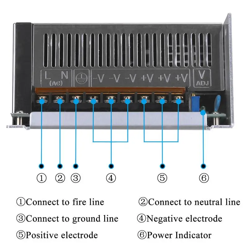 Тонкий металлический выключатель питания AC110-240V к Dc 36 V/48 V 400/500/1000W драйвер постоянного напряжения