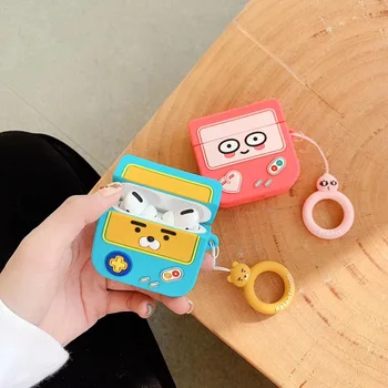 

For airpods Pro funny lion peach Game cartoon headphone case funda For airpods Pro 3 cover animal silicon earphones case coque