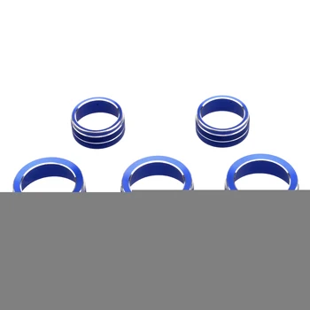

5pcs/set Blue Car Interior Dashboard AC Volume Button Circle Cover Trim Ring Fit for Honda Accord 2018 2019 2020