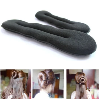 

New Fashion Women Hair Styling Magic sp onge Cl ip Foam Bun Curler Hairstyle Twist Maker Tool