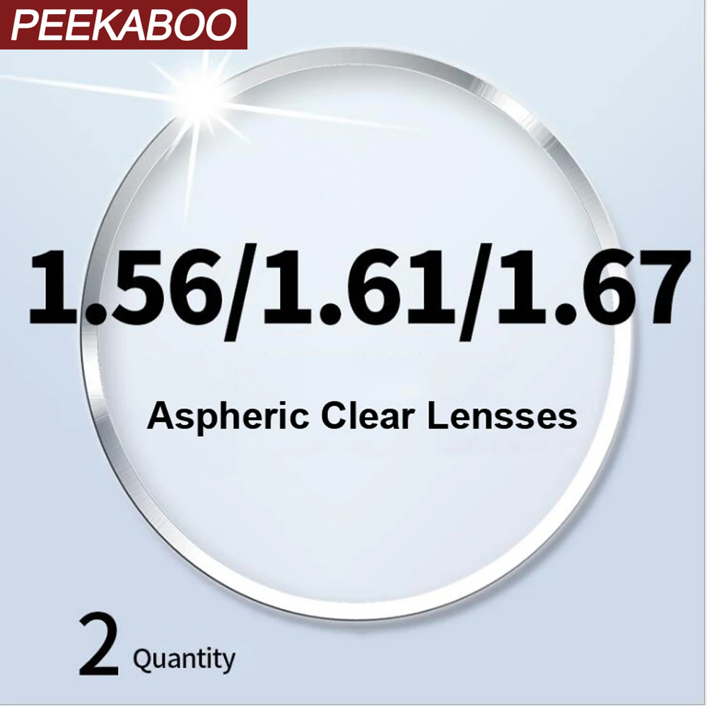 

Peekaboo CR-39 resin aspheric prescription glasses lenses transparent hyperopia myopia lens 1.56 1.61 1.67 1.74