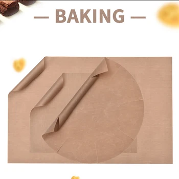 

Reusable Non Stick Baking Paper High Temperature Resistant Teflon Sheet Pastry Baking Oilpaper Grill Baking Mat Baking Tools