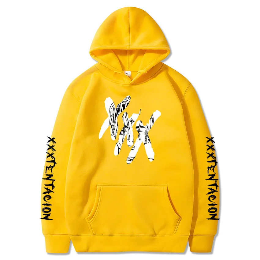 yellow116-146 XXXTentacion толстовки для мужчин/женщин Повседневный пуловер уличная Толстовка Sudadera Hombre Harajuku Мужской капюшон Crewneck 3XL - Цвет: yellow116-146
