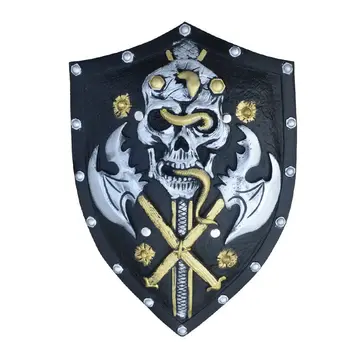 

[Funny] Simulation pirate skull Shield soldier weapons model adult child cosplay toy Costume party Bar room decoration gift