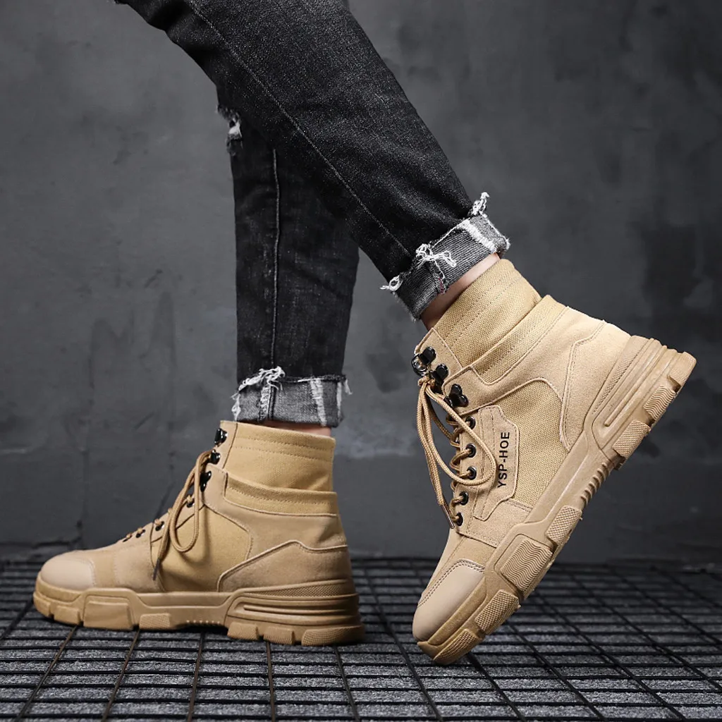 Мужская обувь; Новинка; модные ботинки; zapatos de hombre; Мужская мода; повседневные красивые рабочие кожаные ботинки в стиле ретро; ботинки в байкерском стиле