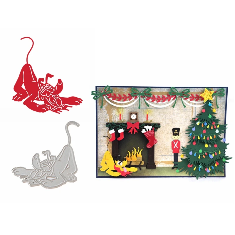 

Metal Cutting Dies Active Dog Excited For Christmas Die Cuts For Card Making DIY Scrapbooking Decoration New 2019 Crafts Cards