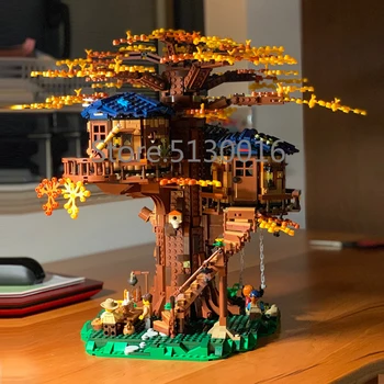 

In Stock 21318 The biggest tree house Include Yellow/Green Leaf Ideas Model 3117Pcs Building Blocks 6007 Bricks Toys