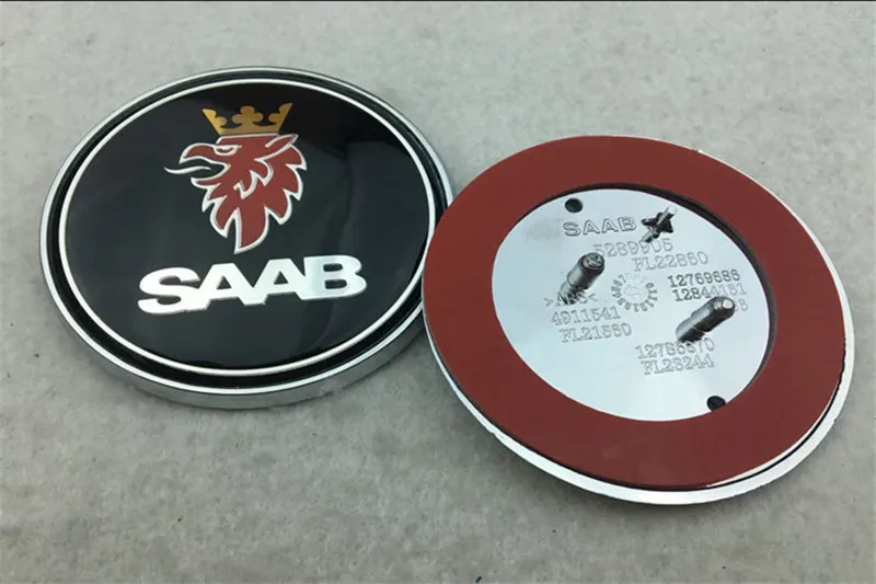 [ ] 20 шт. автомобильный Стайлинг ABS пластик 68 мм SAAB Передние Эмблемы задний хвост багажник значок капот логотип наклейки авто аксессуары