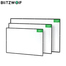 BlitzWolf BW-VS2 écran de projecteur Portable rideau Simple 80/100/120 pouces Polyester avec cinéma maison compressé pliable