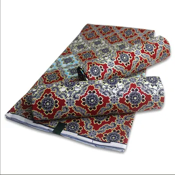 

African golden Wax Fabric Nigerian cotton material hot selling Print Ankara Wax rapper stuff For Sewing 6yards dress Fabric