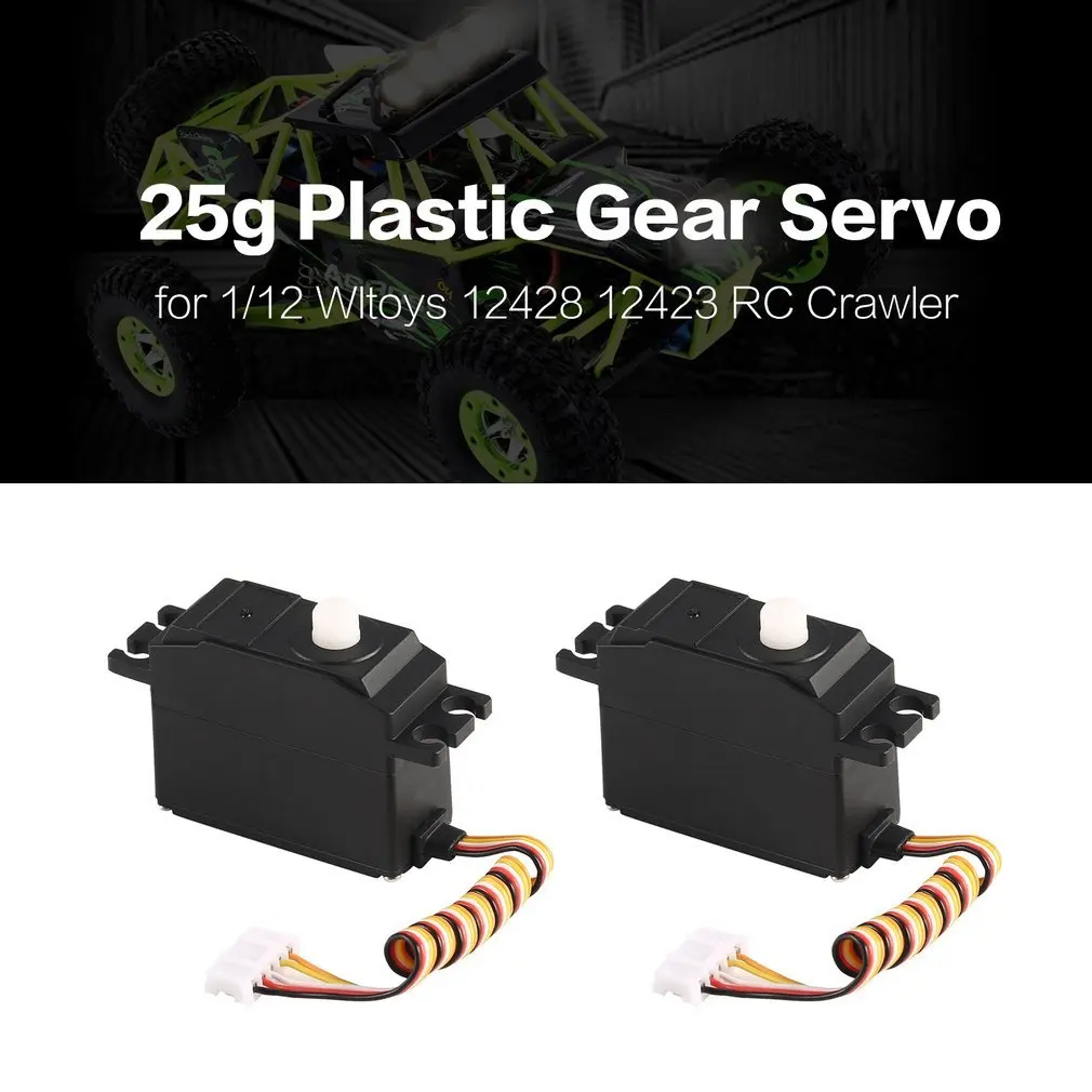 2шт 25 г пластиковые шестерни сервопривод 4,8-6 в для 1/12 Wltoys 12428 12423 RC модель грузовика рулевой части аксессуары