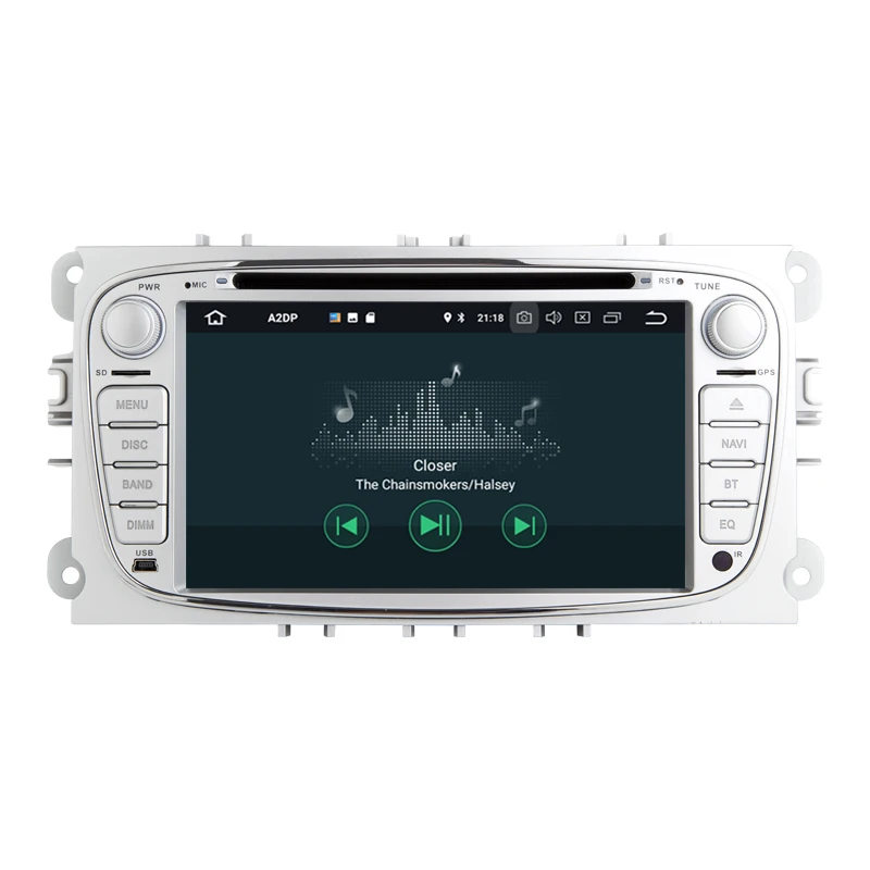 Cheap Xonrich Android 9.0 GPS Car Radios 2 Din Car Multimedia player Audio DVD Player For Ford/Focus/S-Max/Mondeo 9/GalaxyC-Max 4+64G 4