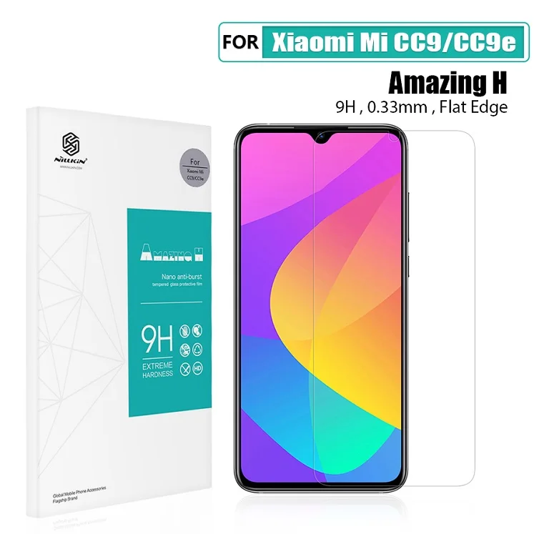 Для Xiaomi Mi CC9E CC9 9E Mi A3 стекло NILLKIN Amazing 9H Защита экрана для Xiaomi Mi 9 Lite закаленное стекло - Цвет: H Flat Edge 2D