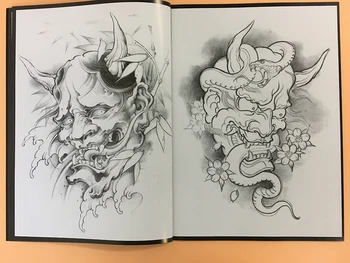 

Free Shipping 40 Pages Tattoo Book Oriental Stlye Tattoo Sketch Book A4 pages For Tattoo Supply