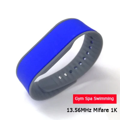 WD06-Blue M1 S50 Wristband Силикона 13,56 МГц 14443A протокол - Цвет: WD06-Blue