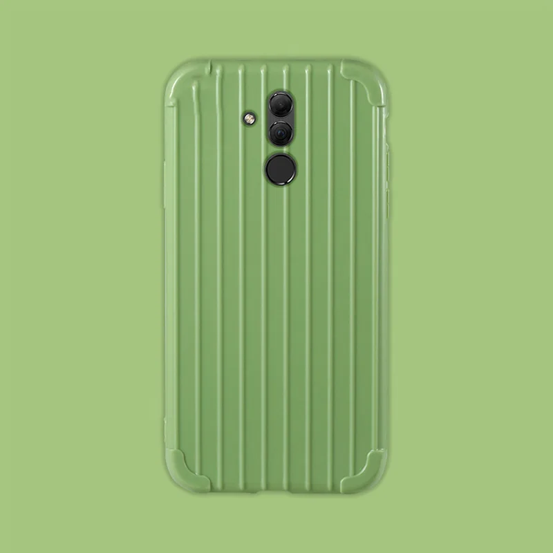 green Роскошный багажный чехол для huawei mate 20 lite, Модный милый чехол, чехол для багажника из ТПУ, силиконовая задняя крышка для huawei mate 20 lite, чехол - Цвет: green