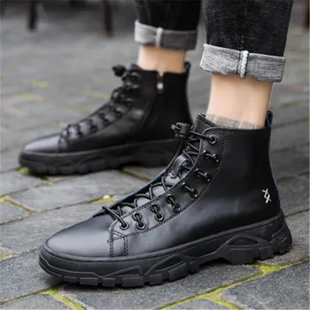 

2020 Autumn And Winter man shoes mens dress boots mens Ankle boots genuine leather winter shoes