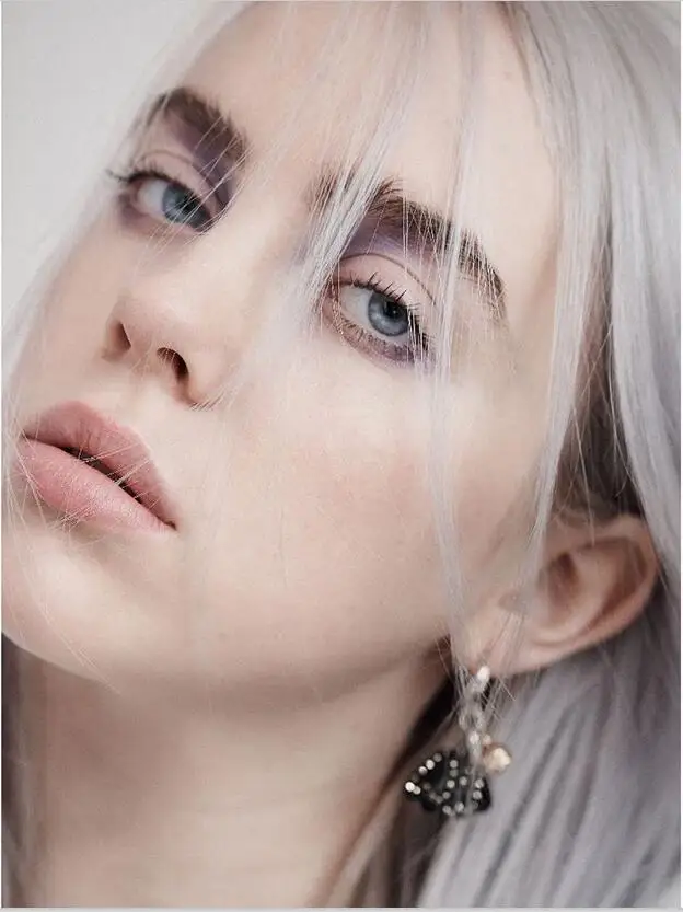A Полный квадратный/круглый дрель 5D DIY Алмазная картина "Billie Eilish" милая девушка 3D вышивка крестиком 5D домашний Декор подарок WG1604 - Цвет: A