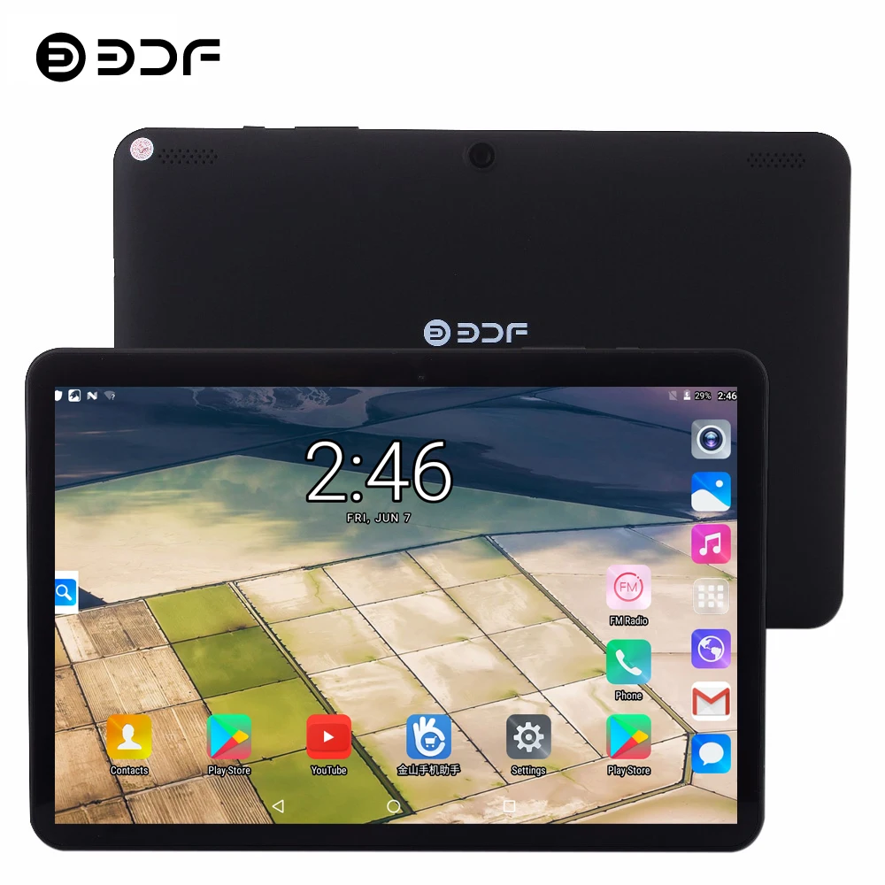 

BDF Tablet 10.1 Inch Tablet Pc Android 7.0 Quad Core 1GB+32GB Tablet Laptop 1280*800 IPS Dual Camera Bluetooth WiFi Tablets 10