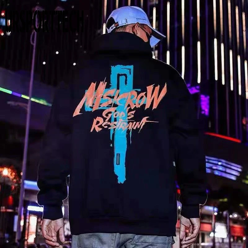 キムタク着用同型同色SC Subculture SC DEVIL SWEAT Hip Hop Mens Fleece Hoodie Japanese Streetwear Oversized
