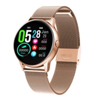 gold steel GOLDENSPIKE DT88 Smart Watch IP68 waterproof Heart rate monitor Smartwatch Message reminder Fitness tracker For Android and IOS - Цвет: gold steel