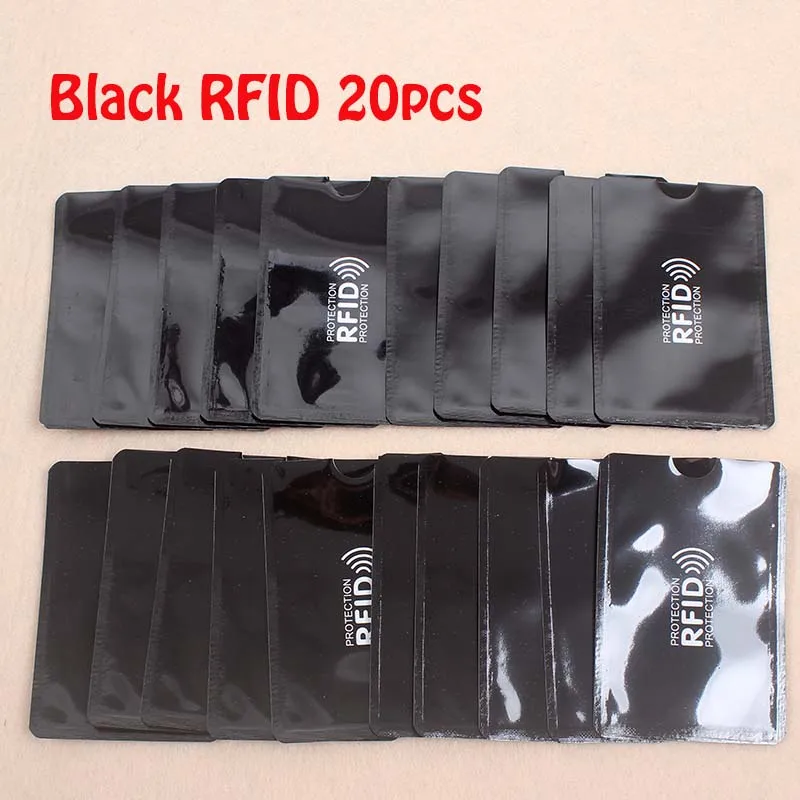 25 20 шт. Анти Rfid держатель для карт NFC Блокировка ридер замок Id банк держатель для карт чехол Защита металлический чехол для кредитных карт Алюминий - Цвет: 25