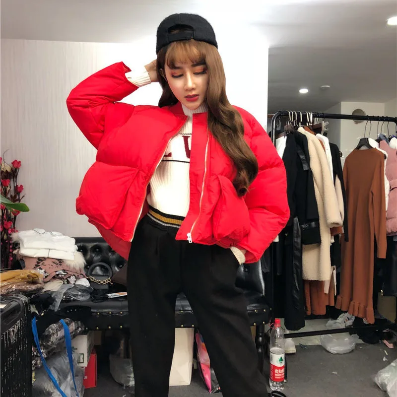 

Coat Women's New Style Autumn & Winter Fashion Casual Korean-style Elegant bai da xiao Stand Collar Short Cotton-padded Clothes