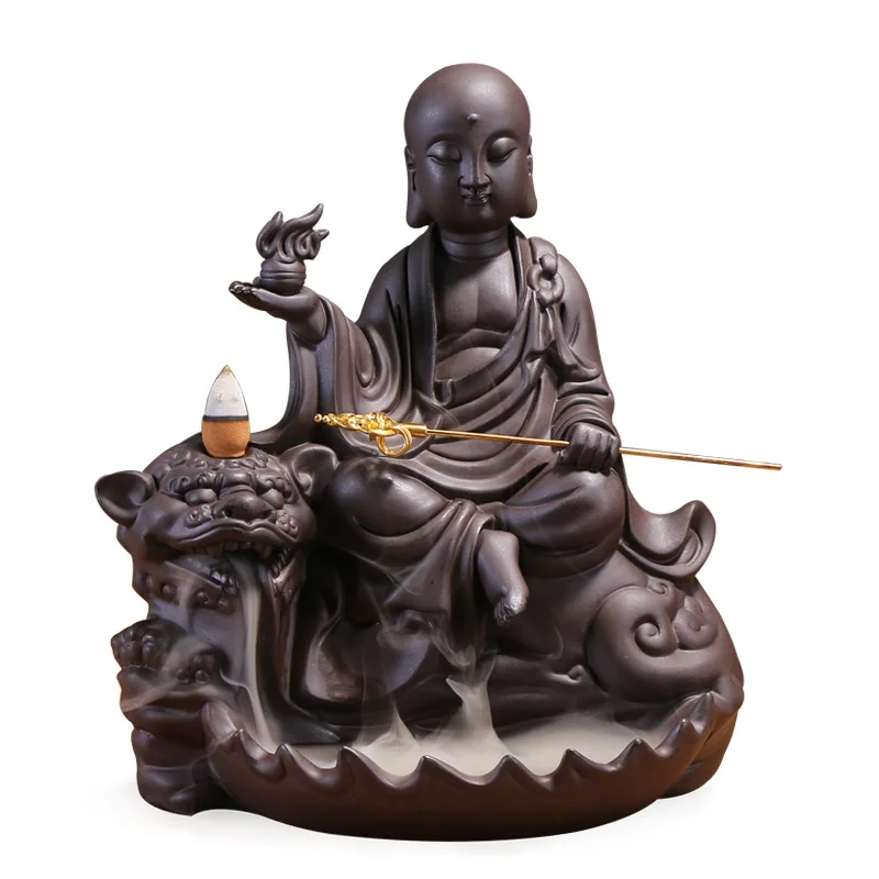 

Zisha Jizo King Creative Pixiu Smoke Backflow Aromatherapy Oven Incense Road Home Furnishing Decoration Desk Decoration