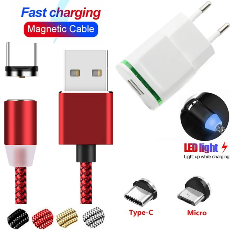 Магнитный Micro USB кабель для быстрой зарядки Samsung S5 S6 S7 S8 S9 S10 Note 8 9 10 A50 A70 M10 зарядное