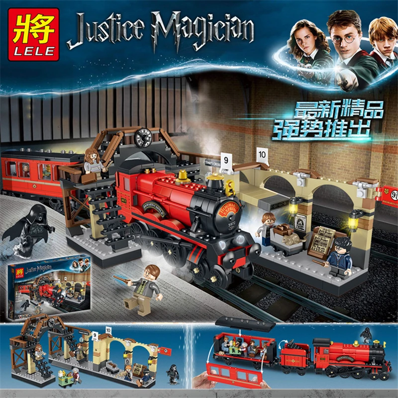 

Hogwartes Expres Dumbledore Voldemort Harri Potters Train Legoinglys Technic Building Blocks Figure Toy Gift for Children