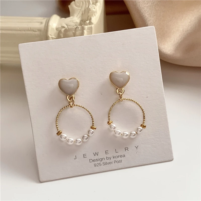 earrings accessories pearls gold Mini creoles woman rings Christmas gift