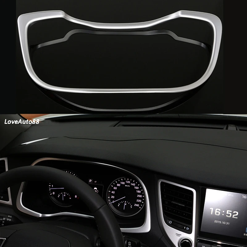 Для hyundai Tucson автомобиля ABS хром приборной панели декоративная рамка крышка интерьера хром автомобильные аксессуары