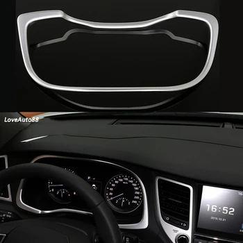 

For Hyundai Tucson 2015 2016 2017 2018 Car ABS Chrome Dashboard decorative frame cover interior Chromium Car Accessories