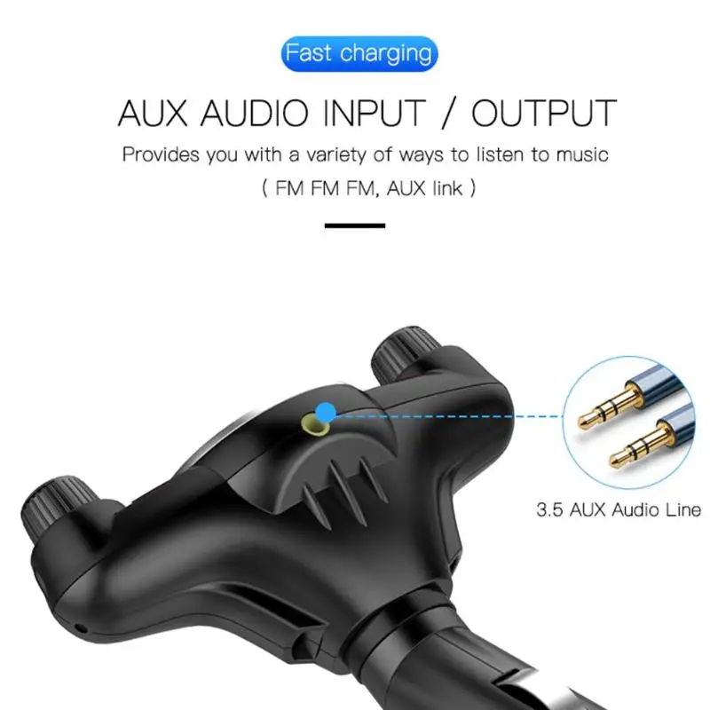 Bluetooth 4,0 fm-передатчик автомобильный комплект свободные руки USB зарядное устройство AUX mp3-плеер