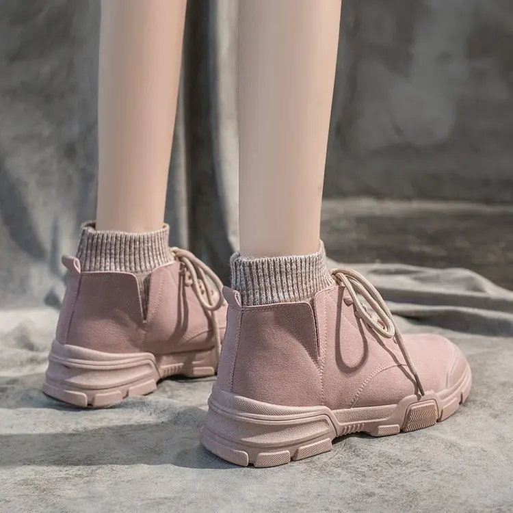 

British Style Thick Bottomed Martin Boots Women's Autumn And Winter Short Boots 2019 New Style Spring And Autumn Single Boots Ha