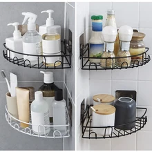 

Corner Organizer Iron Bathroom Storage Shelf Triangular Wall Mounted Kitchen Holder for bathroom kitchen