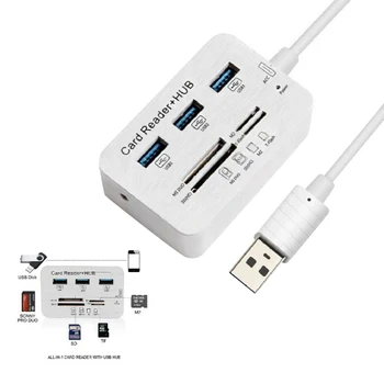 

USB Hub 3.0 Type C Hub USB 3.0 Splitter 3 Ports Multiple SD/TF Speed Card Reader Multi-In-1 Memory Card Reader Adapter For PC