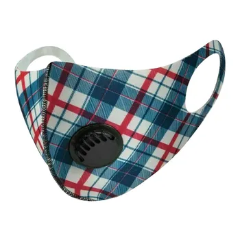

2PCS Polyester Washable Reusable Face Mask Fashion Breathing Adult Printed Colored Design Mask Mouth Mask With Design Masque