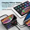 100 Вт 8 портов USB зарядное устройство Quick Charge 3,0 адаптер HUB Беспроводное зарядное устройство, зарядная станция PD быстрое зарядное устройство д... ► Фото 3/6