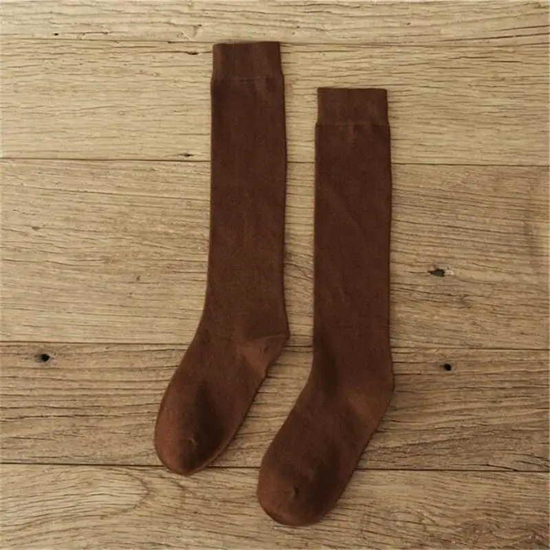 SCK002-1Coffee GREENYU, брендовая новая модель, Хлопковые женские носки, чулки, теплые, до бедра, выше колена, носки, длинные, хлопковые, впитывающие пот чулки - Цвет: SCK002-1Coffee