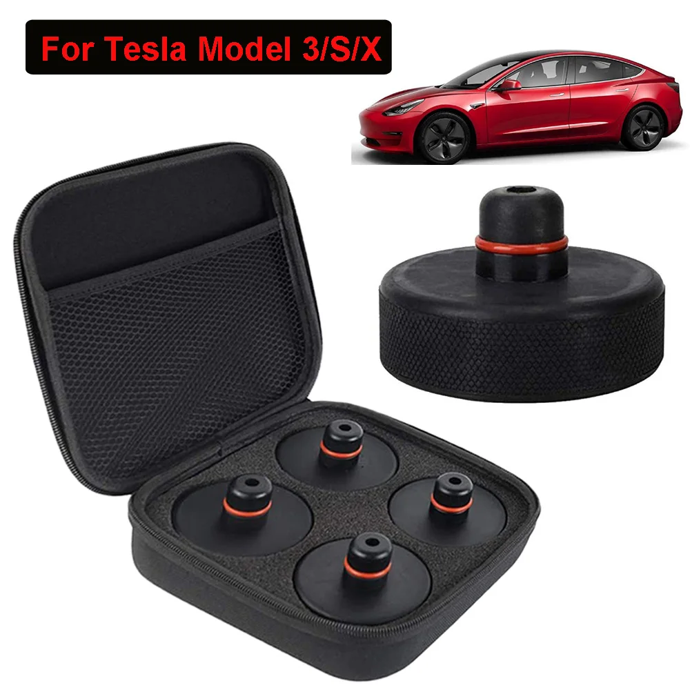 Черный резиновый домкрат Model3 для Tesla Model 3/S/X 2021 адаптер подъемной точки коврик