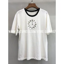 Ранняя весна Цветочная вышивка часы футболка высокого класса женская футболка с коротким рукавом Топ