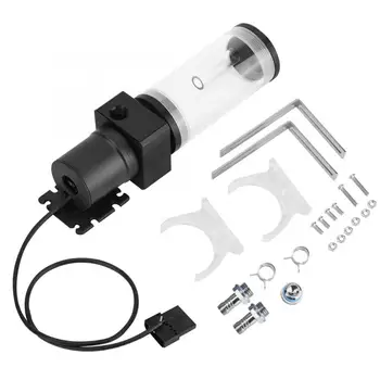 

Acrylic Computer DIY Water Cooling Tank Cylinder Reservoir 19W 800L/H Water Pump G/4 Thread 100mm 160mm 210mm 300mm Cooling Tank