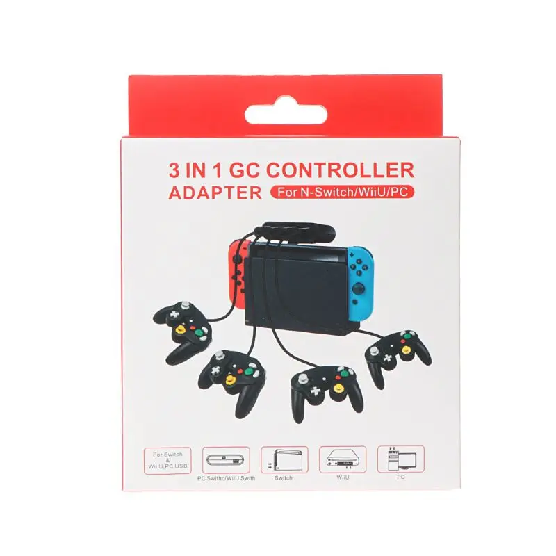 3 в 1 4 порта GC ручка для Wiiu/PC/переключатель конвертер адаптер для PC Игры GameCube GC контроллеры аксессуары