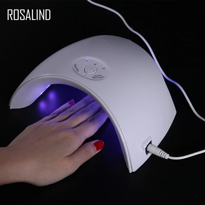 ROSALIND Сушилка для ногтей, УФ светодиодный светильник, сушилка для лака для ногтей, двойная мощная лампа, быстро вылечиваемая для машинного маникюра с USB, инструменты для дизайна ногтей