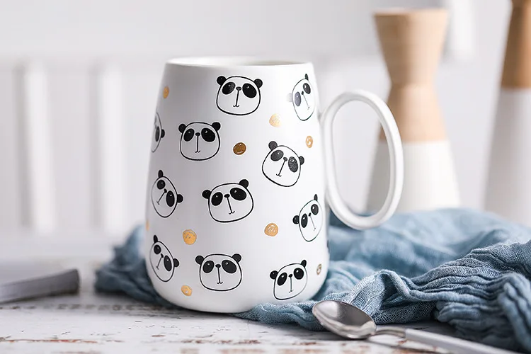 Waliicorners 460ml Matte Ceramic Panda Mugs Cartoon Animal Cup Porcelain For Coffee Tea Water Milk Kitchen Table Decor Creative Children Gift 9 Hb8e7307b3ef448a2aa267f97b48ec4d6f