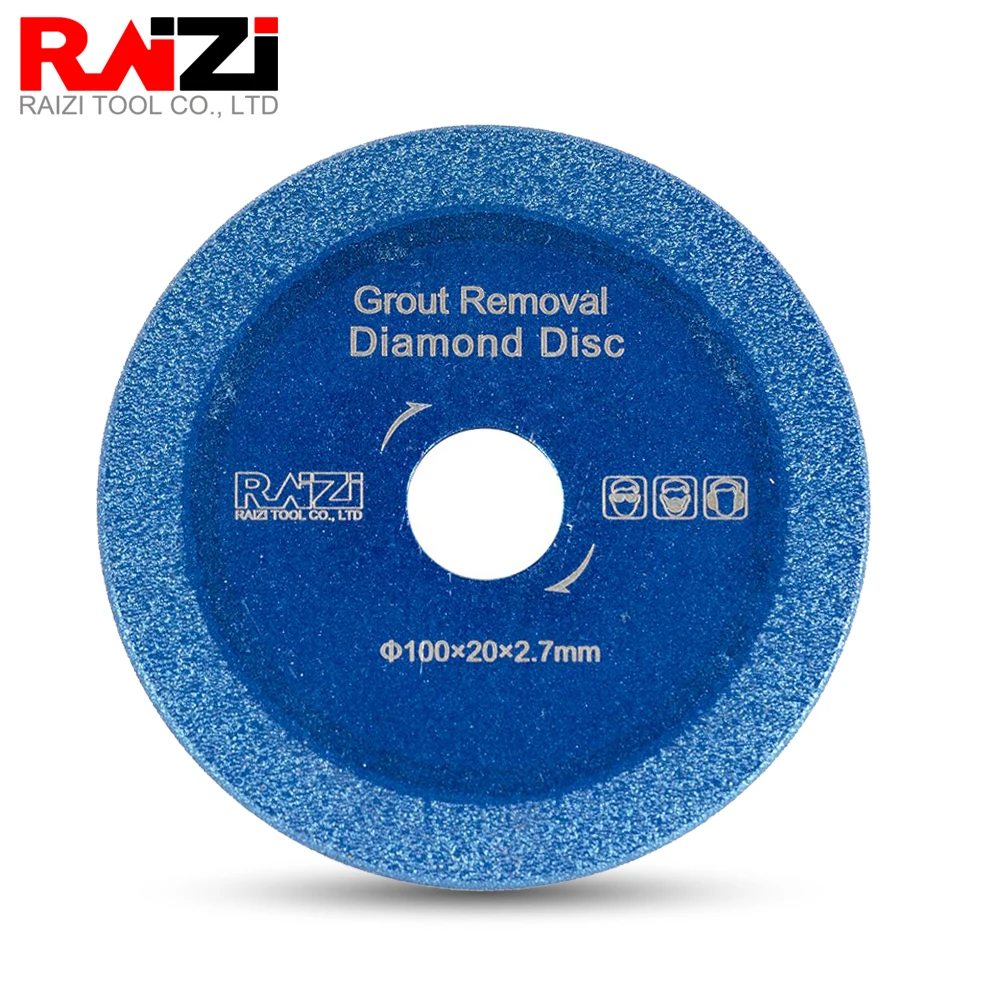 Raizi 100mm Grout Removal Diamond Disc Special Saw Blade for Tile Gap Grout Cleaner Machine Seam Cleaning Cutting Disc