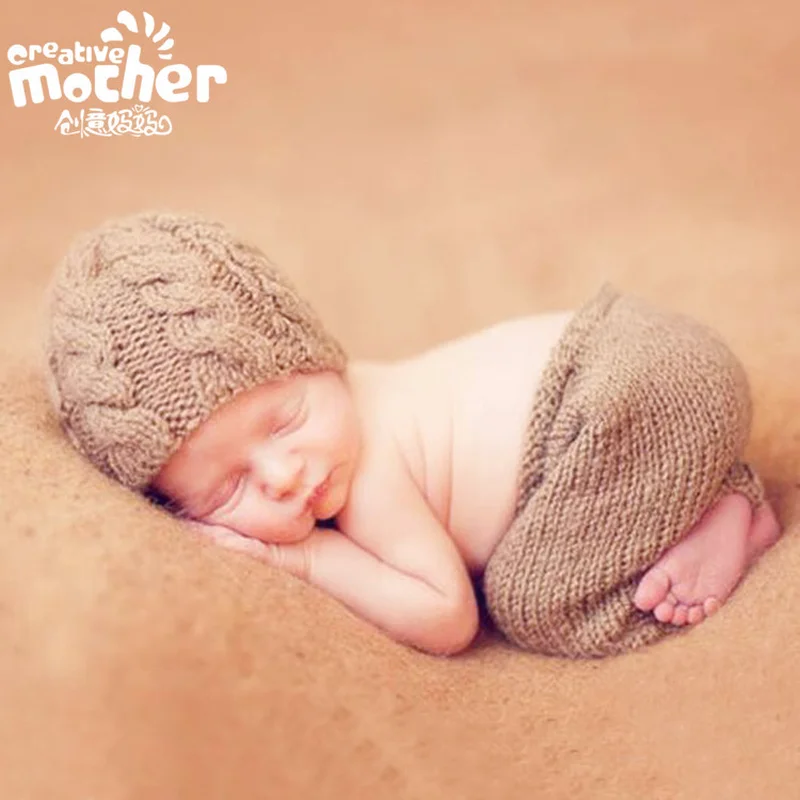 Милый вязаный костюм для новорожденных вязаные крючком наряды фотосессии