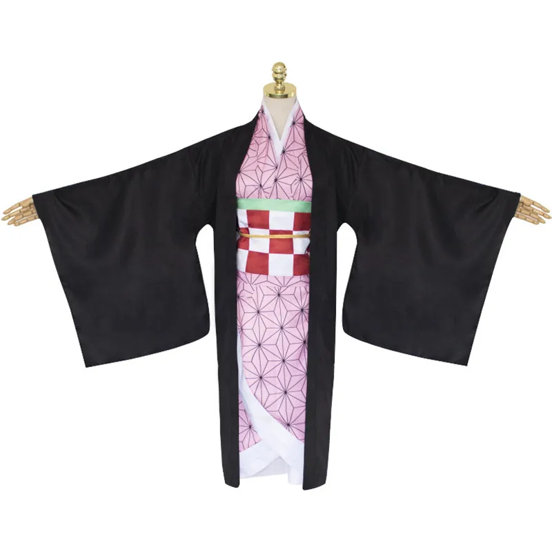 Горячая новинка аниме Demon Slayer: Kimetsu No Yaiba Косплей Kamado Nezuko Женская японская одежда, костюм для костюмированной игры парики